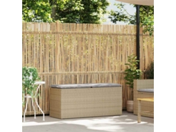 Maison Exclusive - Banco De Jardim Com Almofadão 110x40x44 Cm Vime Pe Bege