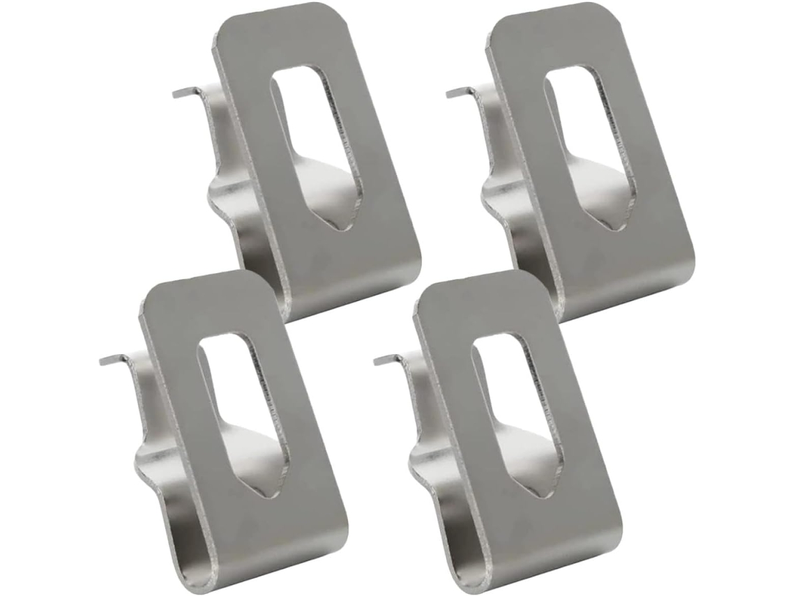 Conjunto de 4 presilhas de cinto em aço inoxidável para organizar e transportar ferramentas, gancho resistente para