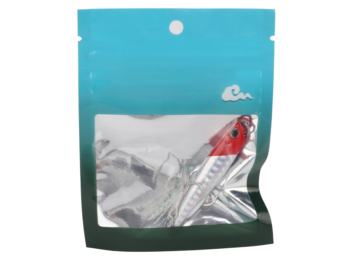 Artificial Bait (3d Bionic Eye, Long Casting Easy To Cast) 20g Long Duo Iron Plate Double Hook Sea Fishing Bass, Zander, Spanish Mackerel Bionic Lure