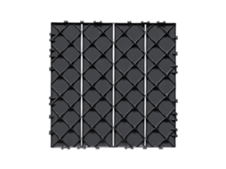 Peças de Deck Interligadas SUCCEBUY, Pacote de 36, 12polegadas X 12polegadas, Peças de Plástico para Varanda, Cinzento Escuro