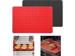 Tapetes de silicone reutilizáveis para assar Slowmoose, 2 peças (pacote com 4), 15,3 x 10,6 polegadas, antiderrapantes e resistentes ao calor
