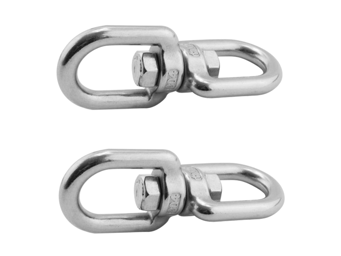Kit de 2 Suportes Giratórios para Cesto Suspenso em Aço Inoxidável com Dupla Articulação, Rosca M4 de 4 Mm. Robustos Es CHABERLU