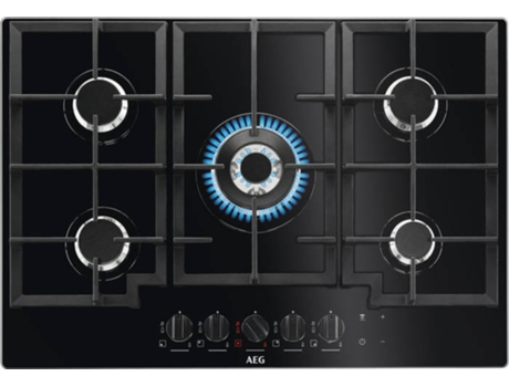 Placa de Gás AEG HKB75540NB (Gas Natural - 74 cm - Preto)