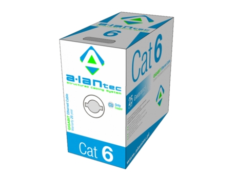 Cabo de Rede Rígido Utp Categoria 6 ALANTEC Kiu6Linka305 Cinzento 305 M