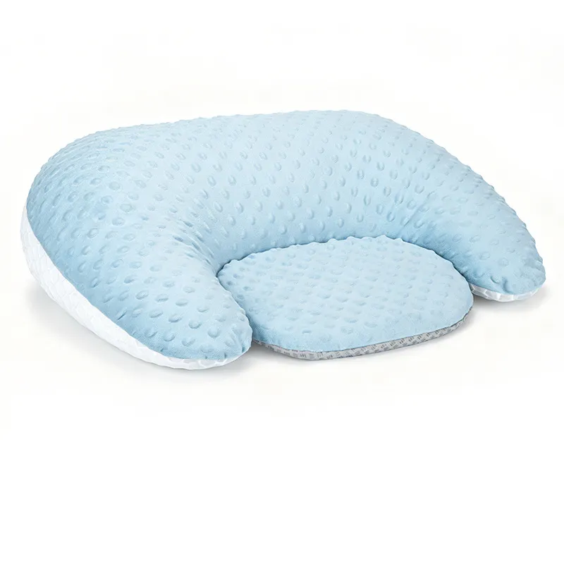 Almofada De Amamentação 4 Em 1 Com Suporte Para Sentar, Base Antiderrapante - Azul - Eifson