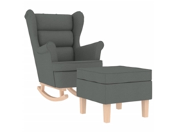 Rocking Chair, Rocking Chairs Vidaxl Cinzeto Tecido