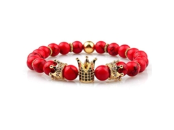 Pulseira Da Coroa Real Da Coroa Rei E Rainha Glamour Jóias De Joalheria De Joalheria Presentes De Natal Para Mulheres Homens*