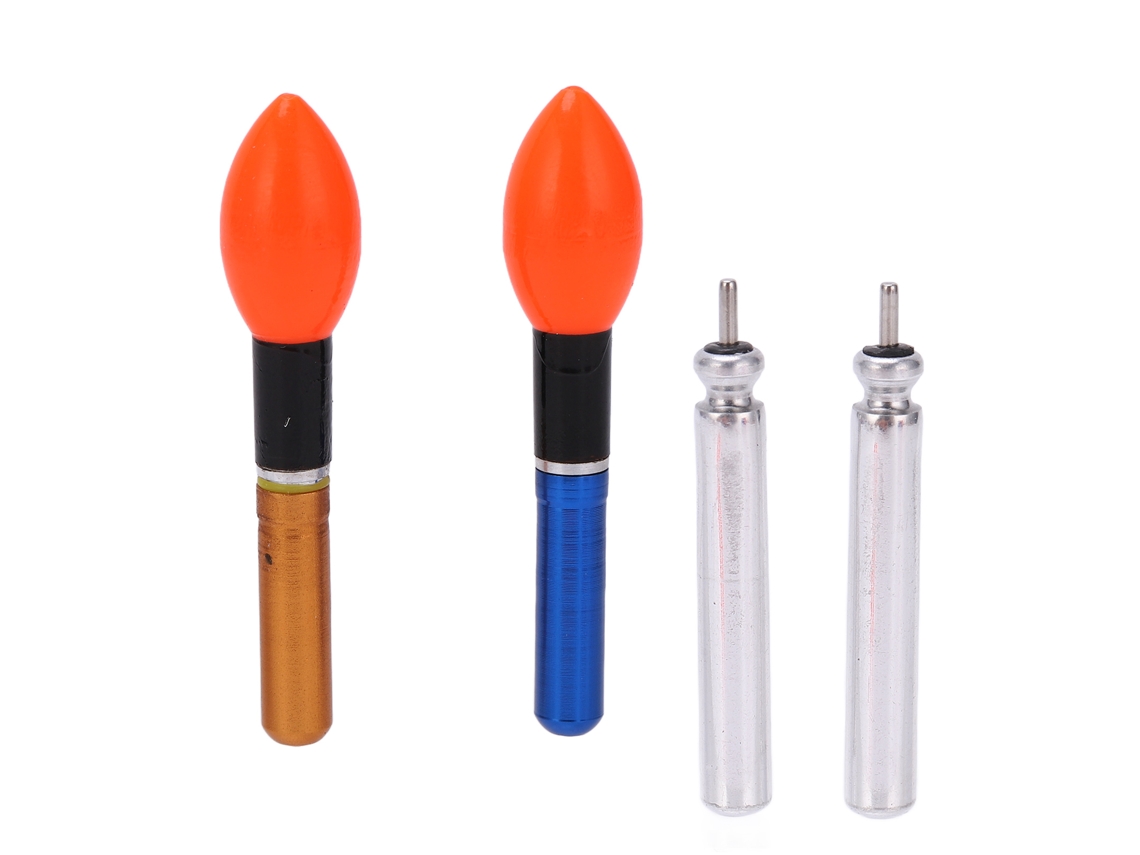 Business 2pcs Flutuadores de Pesca Led de Plástico Premium Resistentes com Dois Baterias Brilhantes Práticos para Pesca À Noite