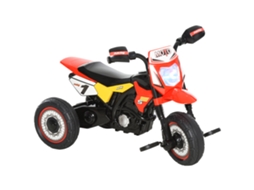 Motocicleta Triciclo infantil Estilo Pedal com Luzes e Sons, 3 Rodas Largas, Idades 18 36 Meses, 71x40x51cm, Vermelha Ge