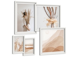Conjunto De Pinturas Boho Estiloso Plantas Paisagens Espelharte (5 Peças)