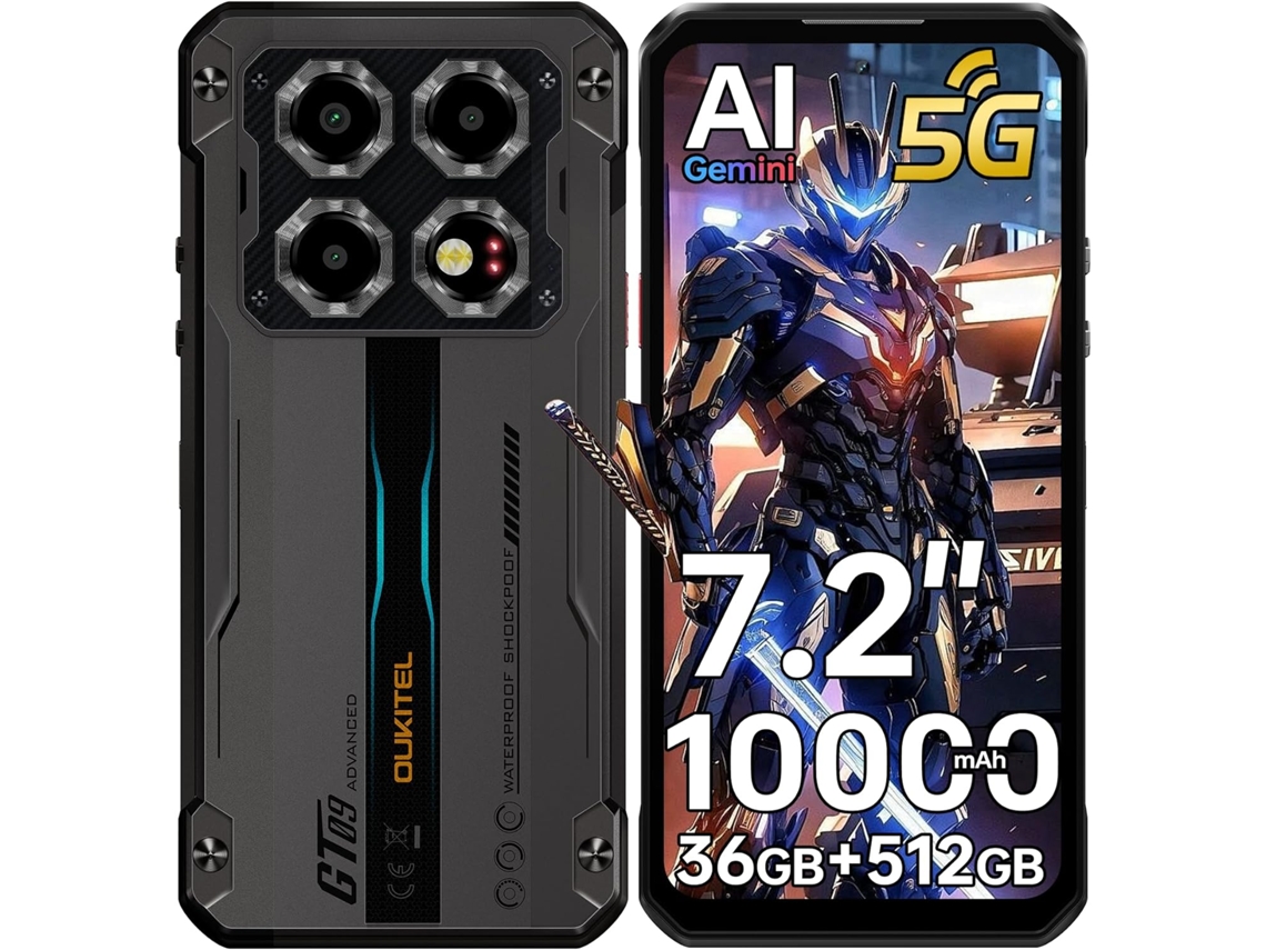 Oukitel Wp60 5g Smartphone Robusto 36gb 512gb 7.2" 120hz 108mp 10000mah Android 15 Nfc, Preto