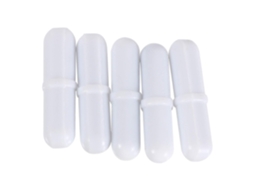 Conjunto De 5 Barras Magnéticas De Ptfe Branco Para Laboratório Químico