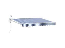 Conjunto 1 Toldo Elétrico Vidaxl Azul Poliéster (3,5 X 2,5 M)