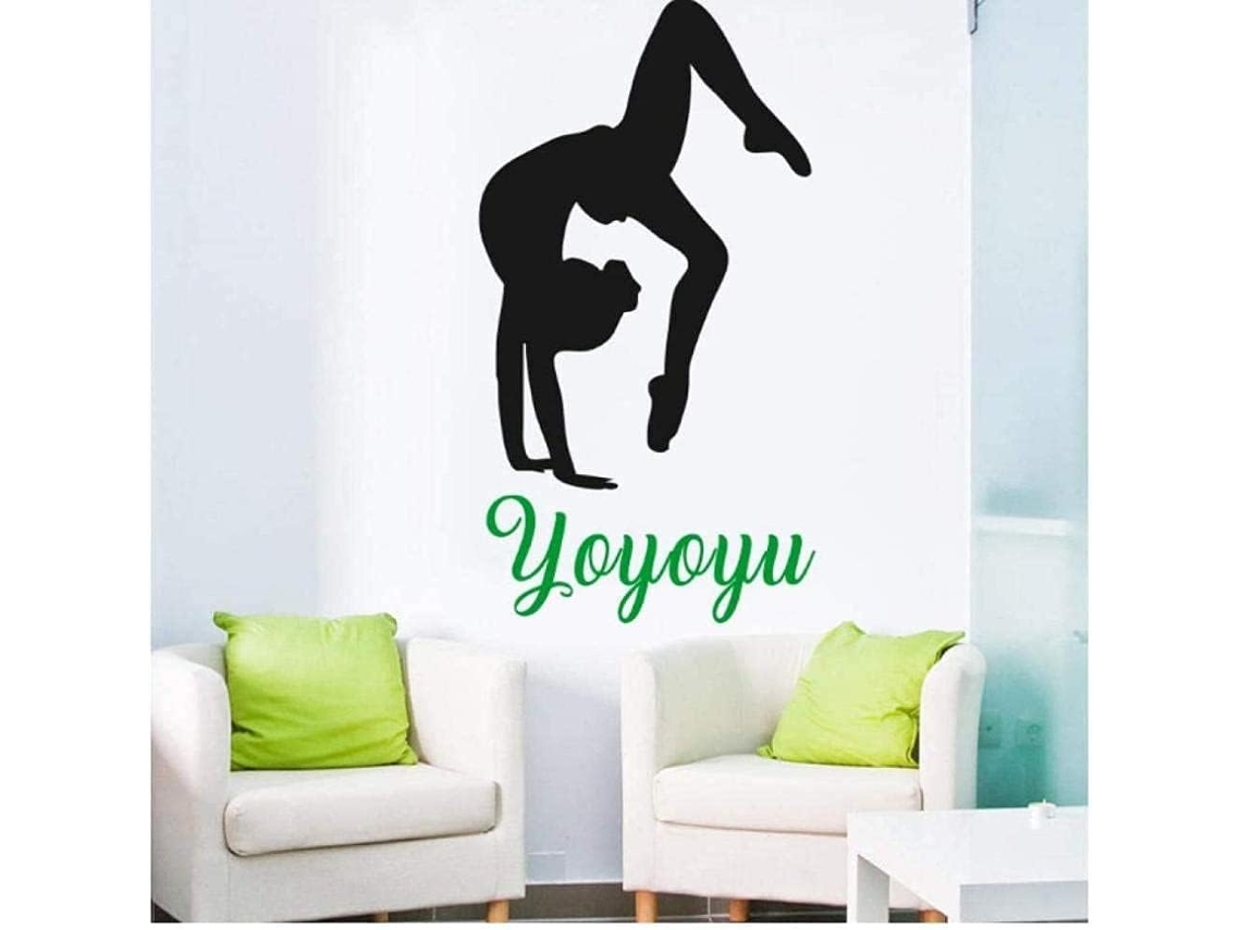 Adesivos de Bailarina, 12 Fontes, Adesivos de Parede para Quarto Infantil, Decoração Familiar, Adesivos de Dança, 42x78cm