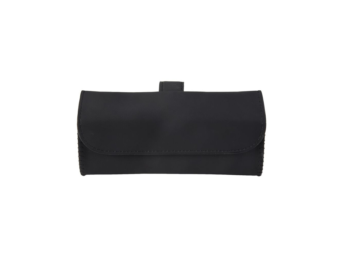 Suporte Universal para Óculos de Sol Automóvel Clipe e Estojo em Pele para Fixação Ao Quebra sol (acessório de Organização, Preto)