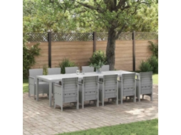 Vidaxl Conjunto De Jantar Para Jardim 11 Unid. Cinzento-claro