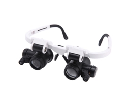 Lupa Binocular 23x Para Reparo De Relógios E Joalheiros, Com Luz Led Ajustável. Aquaforge