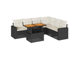 Garden Sofa Set, Garden Sofa Sets Vidaxl Preto Rattan / Vime (n/a)