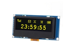 Módulo De Tela Oled 2.23 Polegadas 128x32 Amarelo