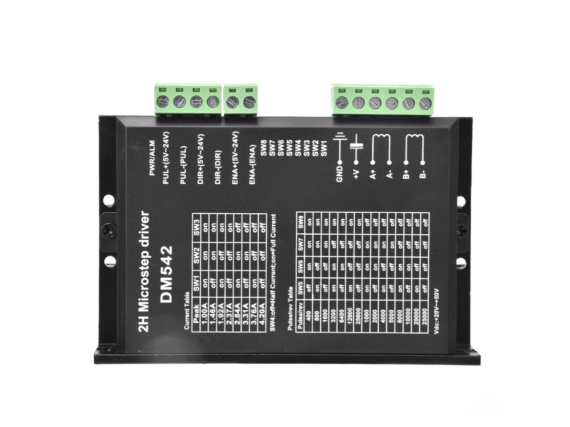 Driver De Motor De Passo Digital Dm542 2 Fases Para Motores Nema 17 Nema 23 Série 42 57
