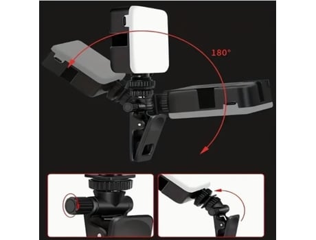 Iluminador Led Mini para Câmera Dslr Fotografia e Vídeo Pinça de Fixação ANDOER