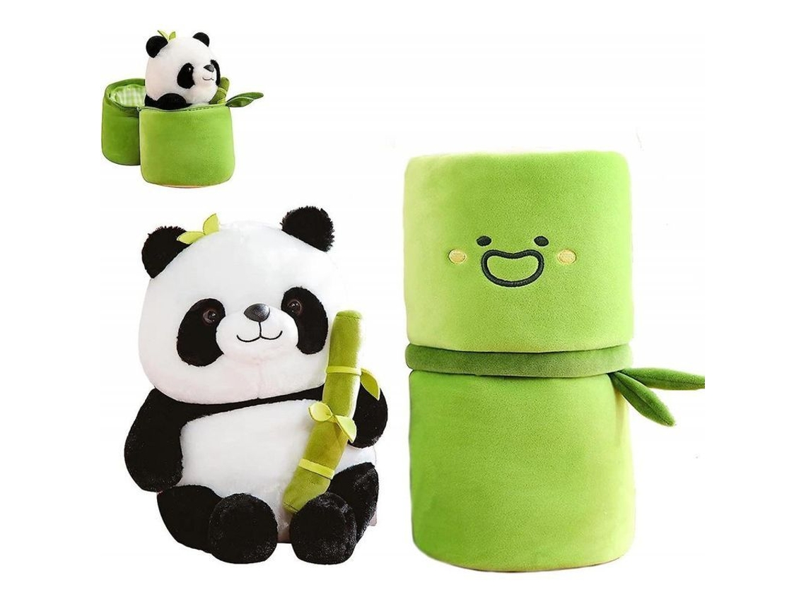 2026 oso Panda de Peluche 25 Cm Con Bambú, Juguete Suave para Niños Y Niñas, Regalo Decorativo para El Hogar