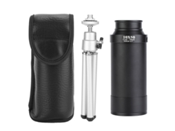 Telescópio Monocular Portátil Mini 10x para Camping Ao Ar Livre BRILVIBERA (preto)