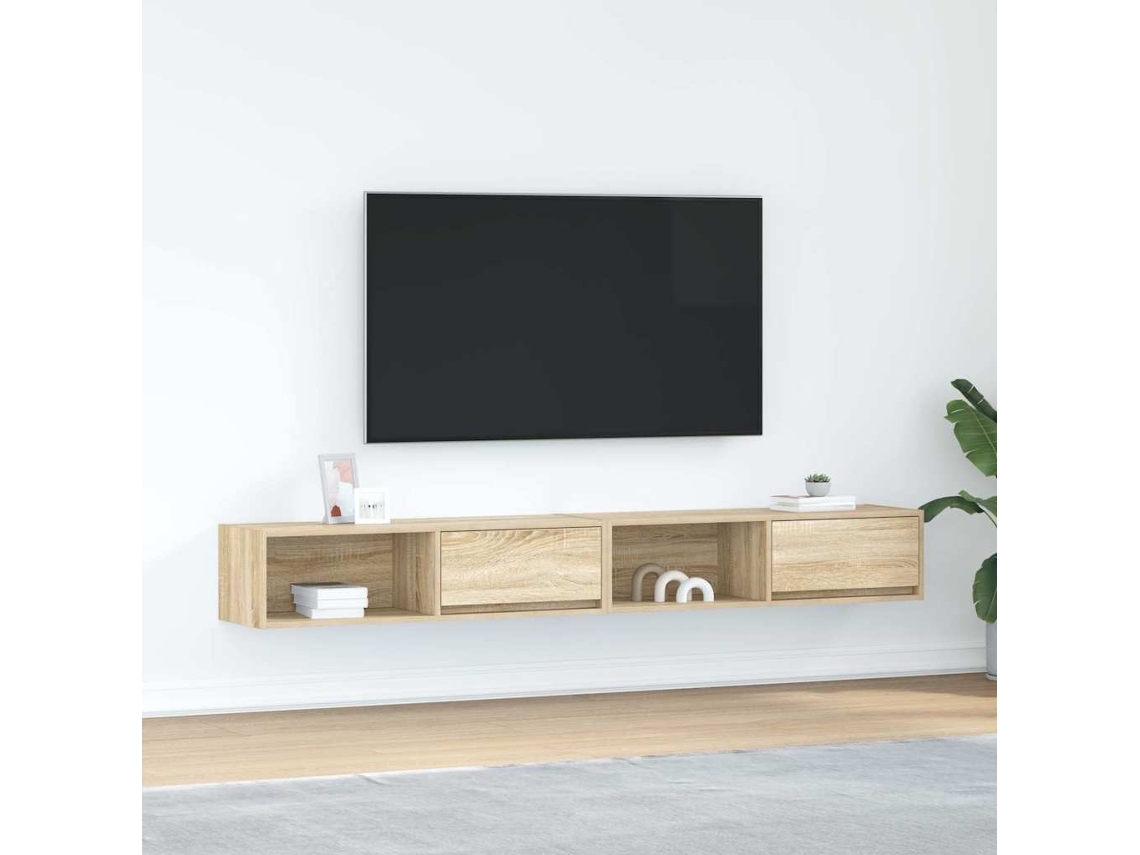 Vidaxl Móveis De Tv 2pcs 100x31x25,5cm Deriv. Madeira Carvalho Sonoma