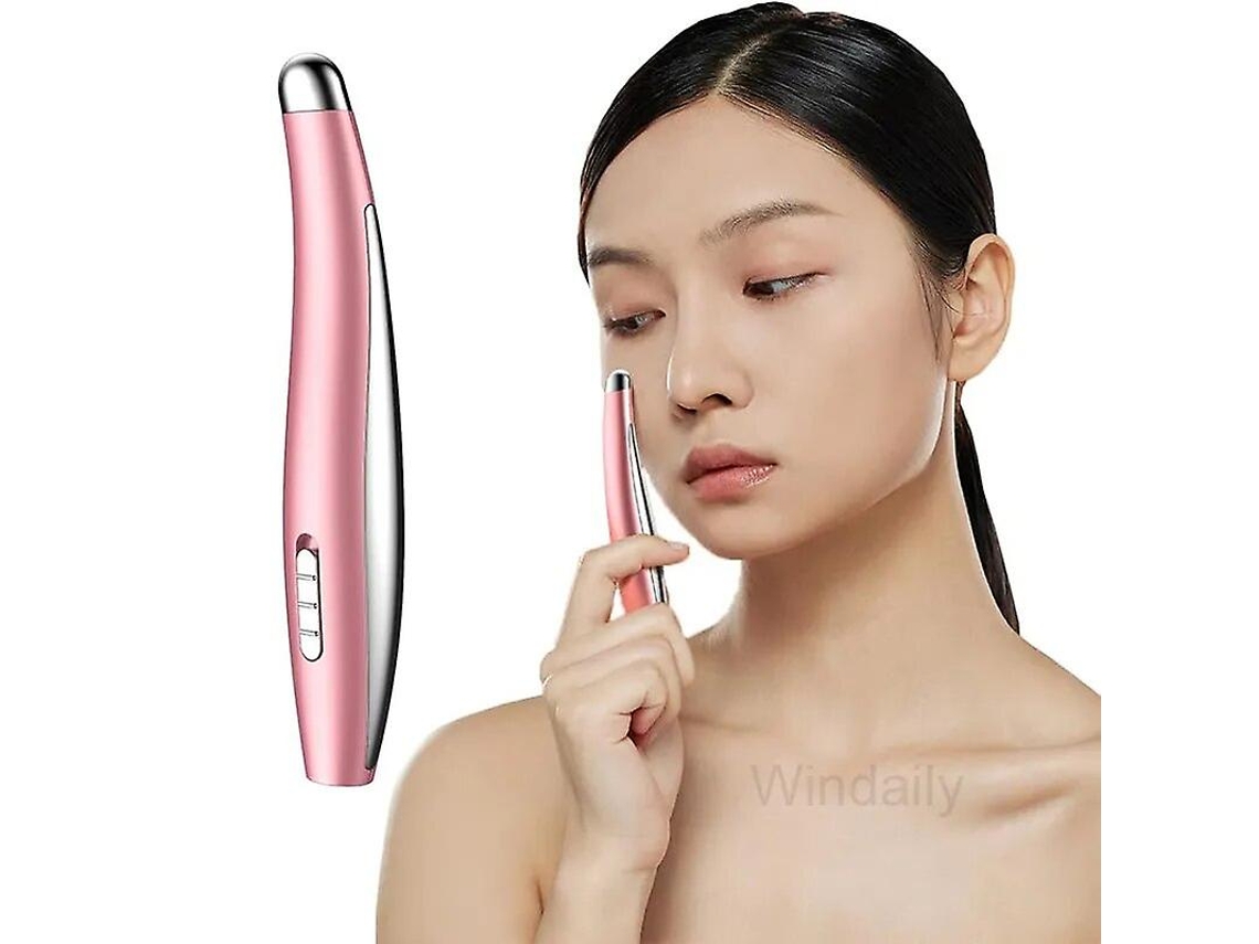 Massageador Ocular Vibratório Elétrico Com Caneta Para Olhos, Rosto E Lábios - Antienvelhecimento, Remoção De Rugas E Olheiras - Massageador Port