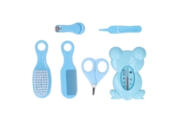 Mali kit de Cuidados com Bebês 6 Itens Escova Pente Cortador de Unhas Termômetro Azul