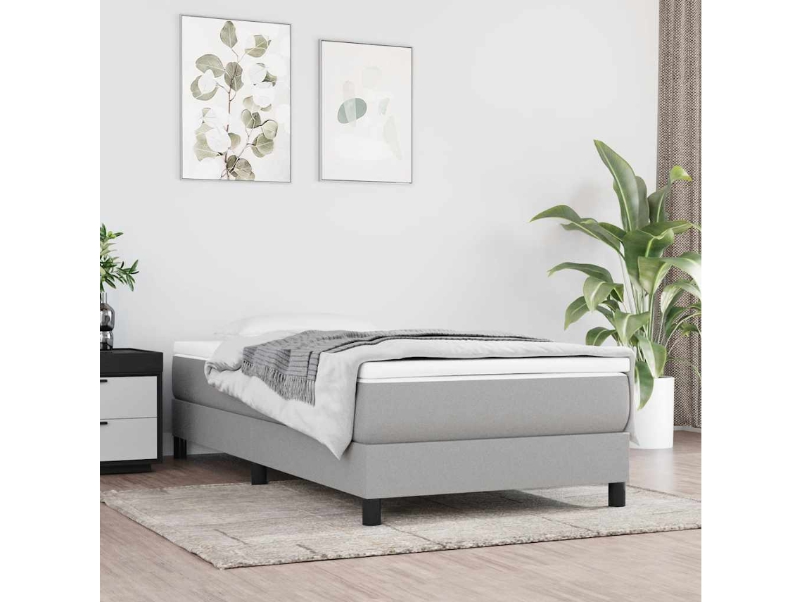 Vidaxl Colchão Molas Ensacadas Infantil Firmeza Média 80x160 Cm Tecido Cinza-claro