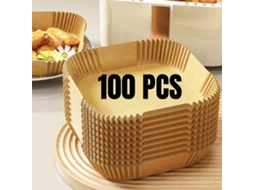 Papel Descartável para Fritadeira a Ar, Resistente a Óleo e À Prova D'água. MDUG (100 Unidades Quadradas)
