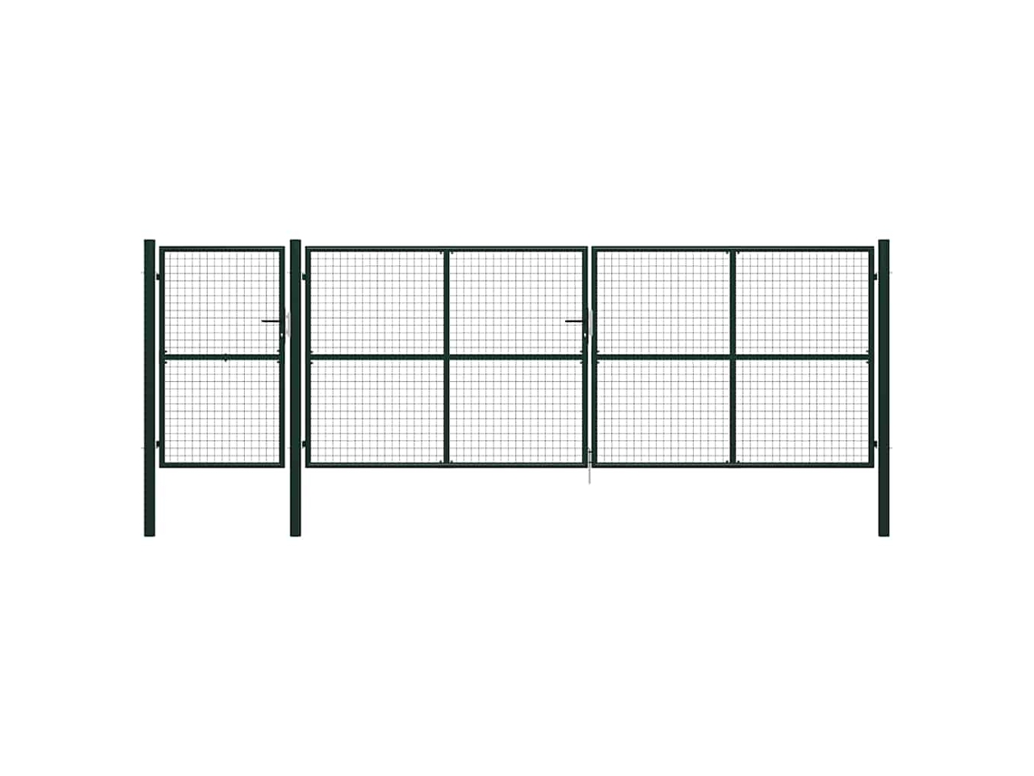 Garden Gate, Garden Gates Vidaxl Verde Aço (500 X 150 Cm)