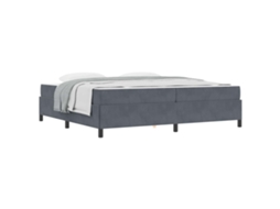 Estrutura da Cama com Colchão Cinza Escuro Tecido MAISON EXCLUSIVE 200x200 cm