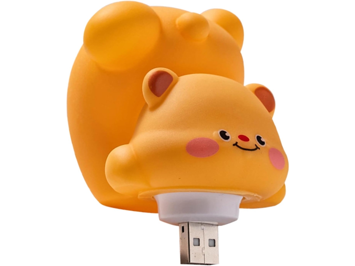 Luz Noturna Usb Dispositivo De Iluminação Em Formato Urso Ativado Por