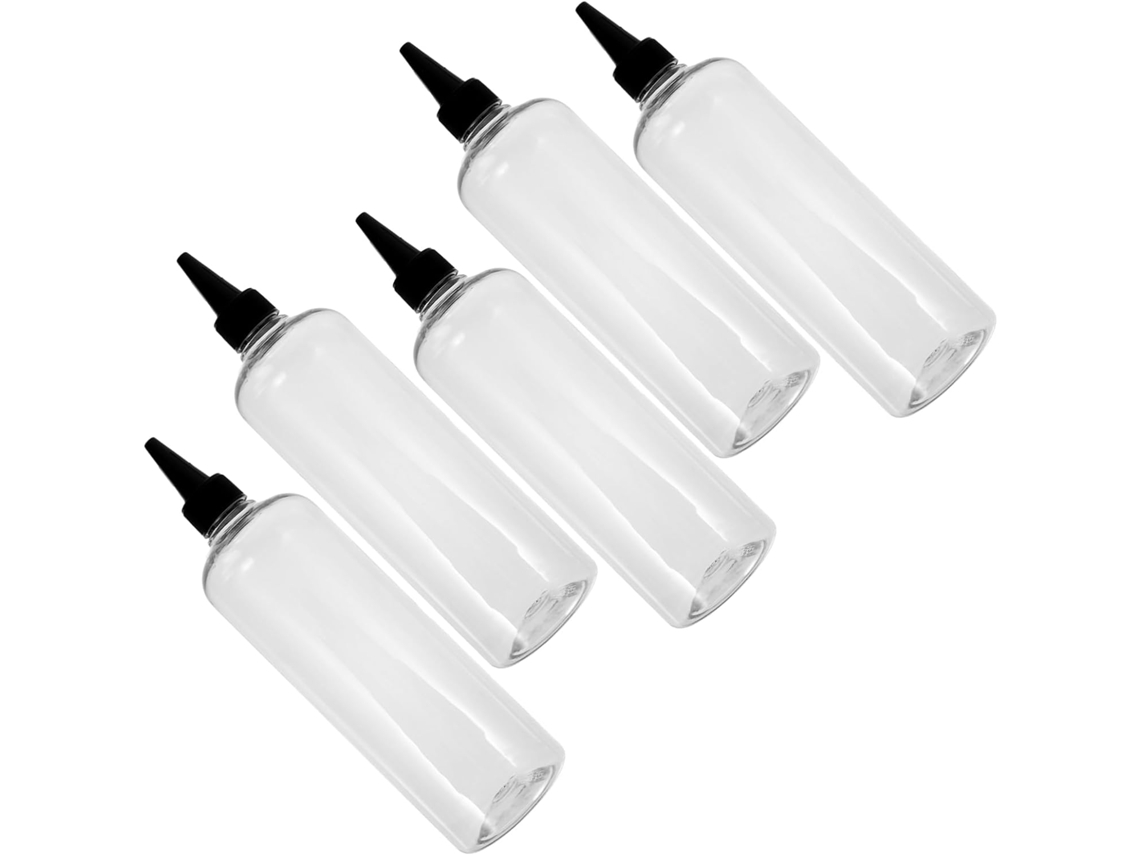 Conjunto de 5 frascos aplicadores de coloração capilar Tampa