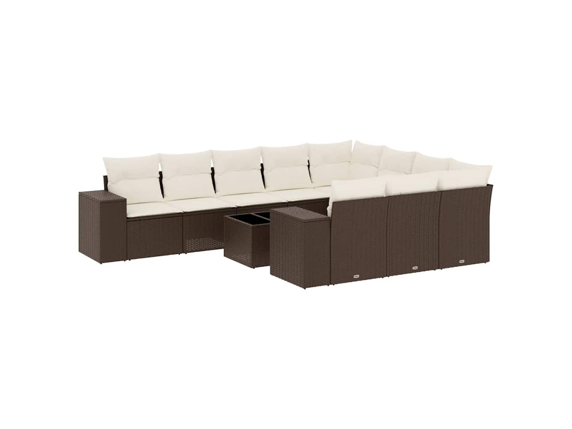 Garden Sofa Set, Garden Sofa Sets Vidaxl Marrom Rattan / Vime (n/a)