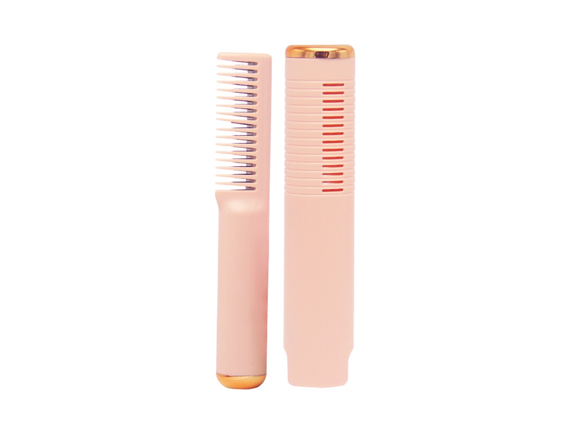 Pente Portátil Usb para Cachos Lisos de Dupla Finalidade Gadget de Viagem Mini Pente de Cabelo Cachos Fofos