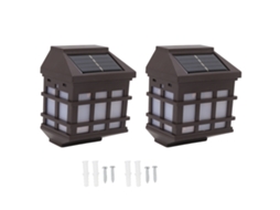 2 Pcs Luz de Parede Solar IP65 Decorativa