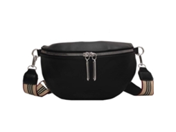 Bolsa Transversal de Couro Legítimo Preto