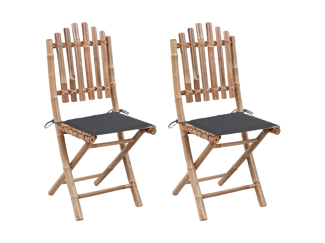 Folding Chair, Folding Chairs Vidaxl Antracite Bambu (n/a)