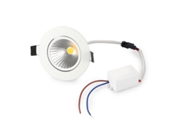 2026 luz de Teto Embutida Led Cob Alumínio 5w 110v Branco Frio Abertura 69mm para Decoração Interior