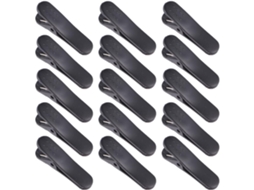 Clipe De Roupa Resistente Para Cabo De Fone De Ouvido, Plástico Preto, Pacote Com 100 Unidades