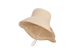 Chapéu De Proteção Solar Com Capuz Para Montanhismo, Tamanho Ajustável De 55 A 60 Cm, Cor Bege