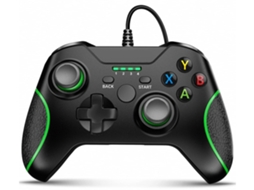 Controlador com Fio Compatível com Xbox One/X/S/Pc Windows 10/8/7 com Entrada para Fone de Ouvido/Choque Duplo/Joystick Atualizado Preto YIZHOOD