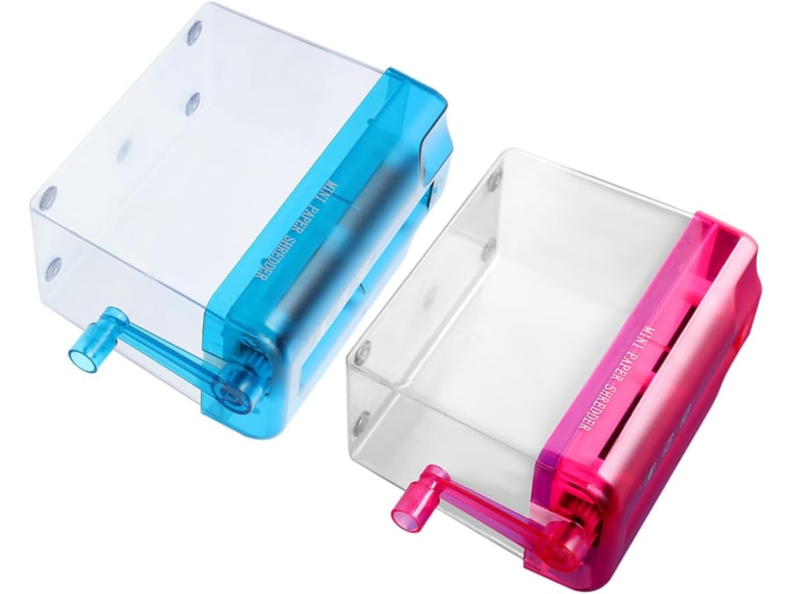 Doitool 2 Peças Déchiqueteuse Manuelle Portable Para Bureau E Maison Mini Destructeur Compacto