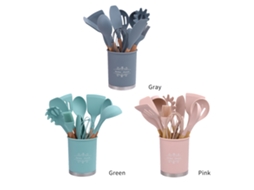 Conjunto 12 Utensílios Cozinha LAXISCREED Silicone Resistente Ao Calor