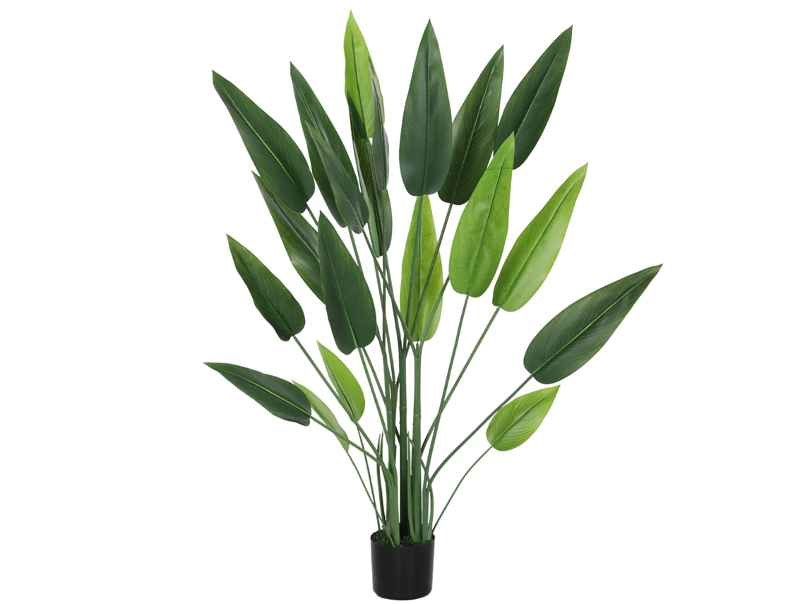 Planta Artificial Pássaro Do Paraíso Verde, Com Peva E Em Pp, 140 Cm