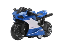 Brinquedo Moto De Retorno Em Liga Simulação Inovadora Modelo Para Presente Coleção Azul