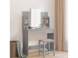 Vidaxl Toucador Com Espelho 96x39x142 Cm Cor Cinzento Sonoma
